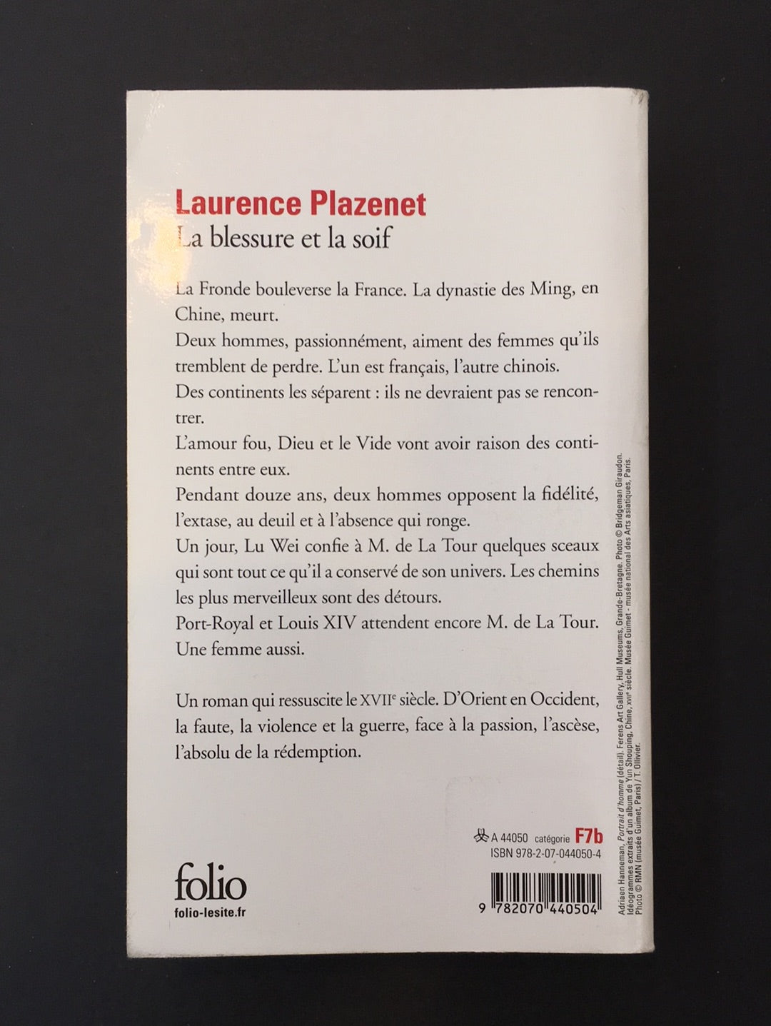 LA BLESSURE ET LA SOIF