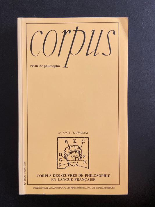 REVUE CORPUS - N°22/23 - D'HOLBACH