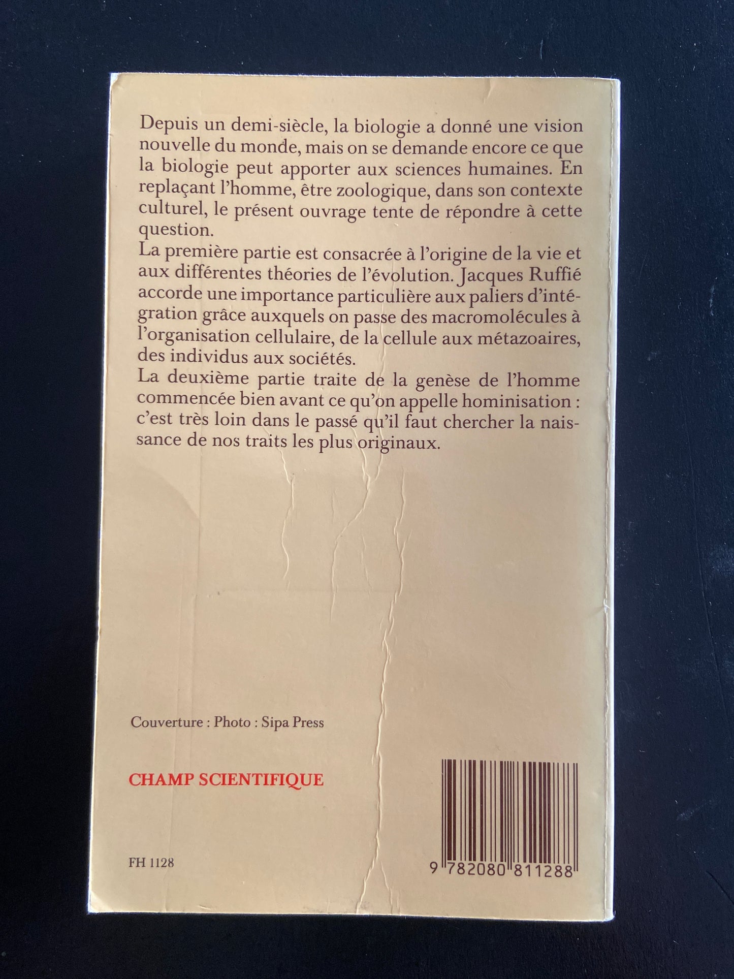 DE LA BIOLOGIE À LA CULTURE - PREMIER VOLUME