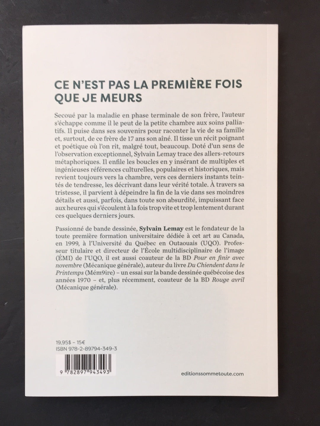 CE N'EST PAS LA PREMIÈRE FOIS