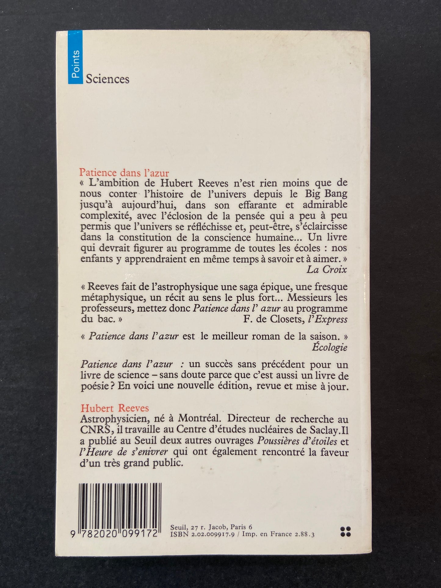 PATIENCE DANS L'AZUR