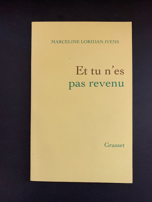 ET TU N'ES PAS REVENUE