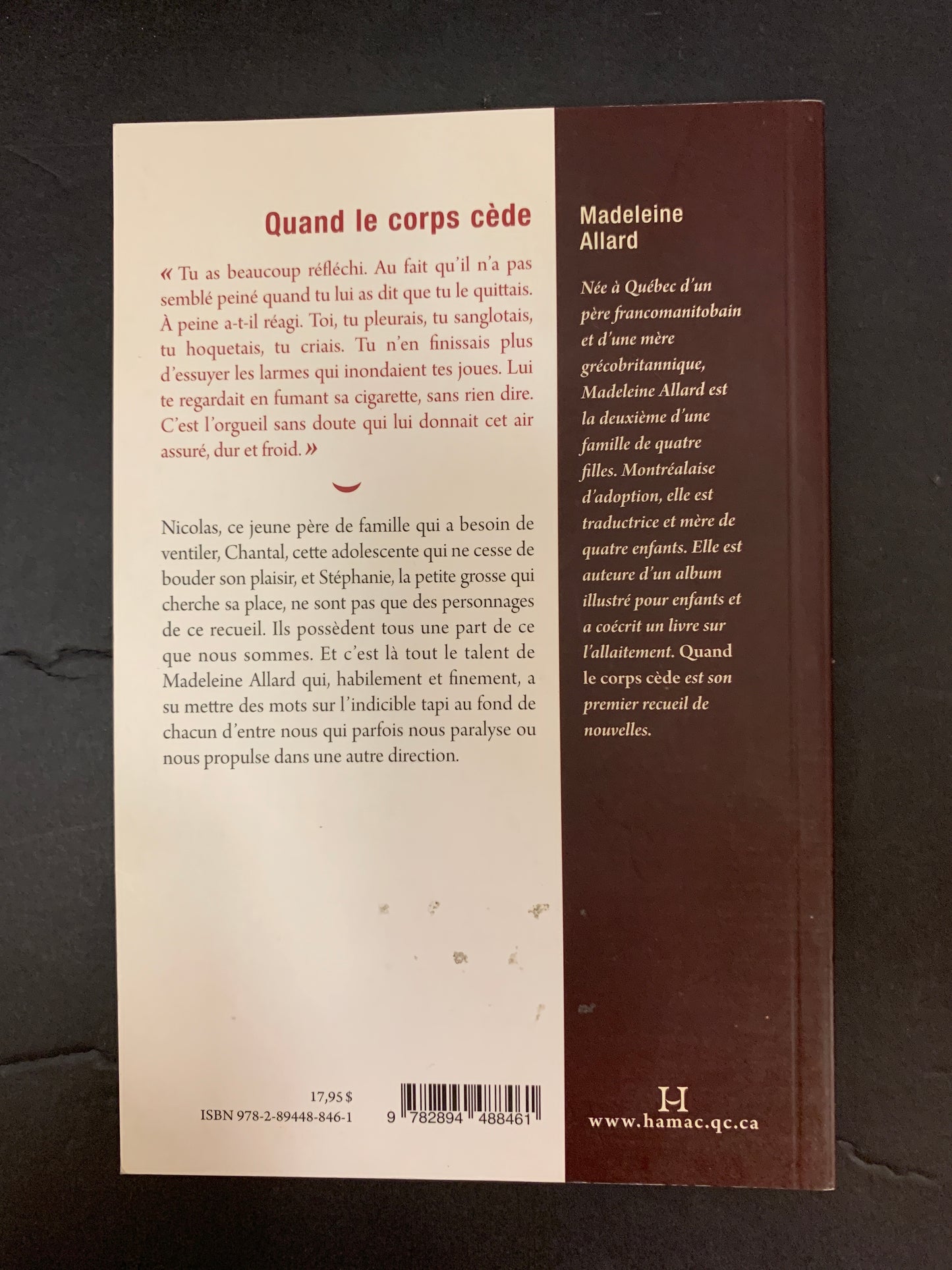 QUAND LE CORPS CÈDE