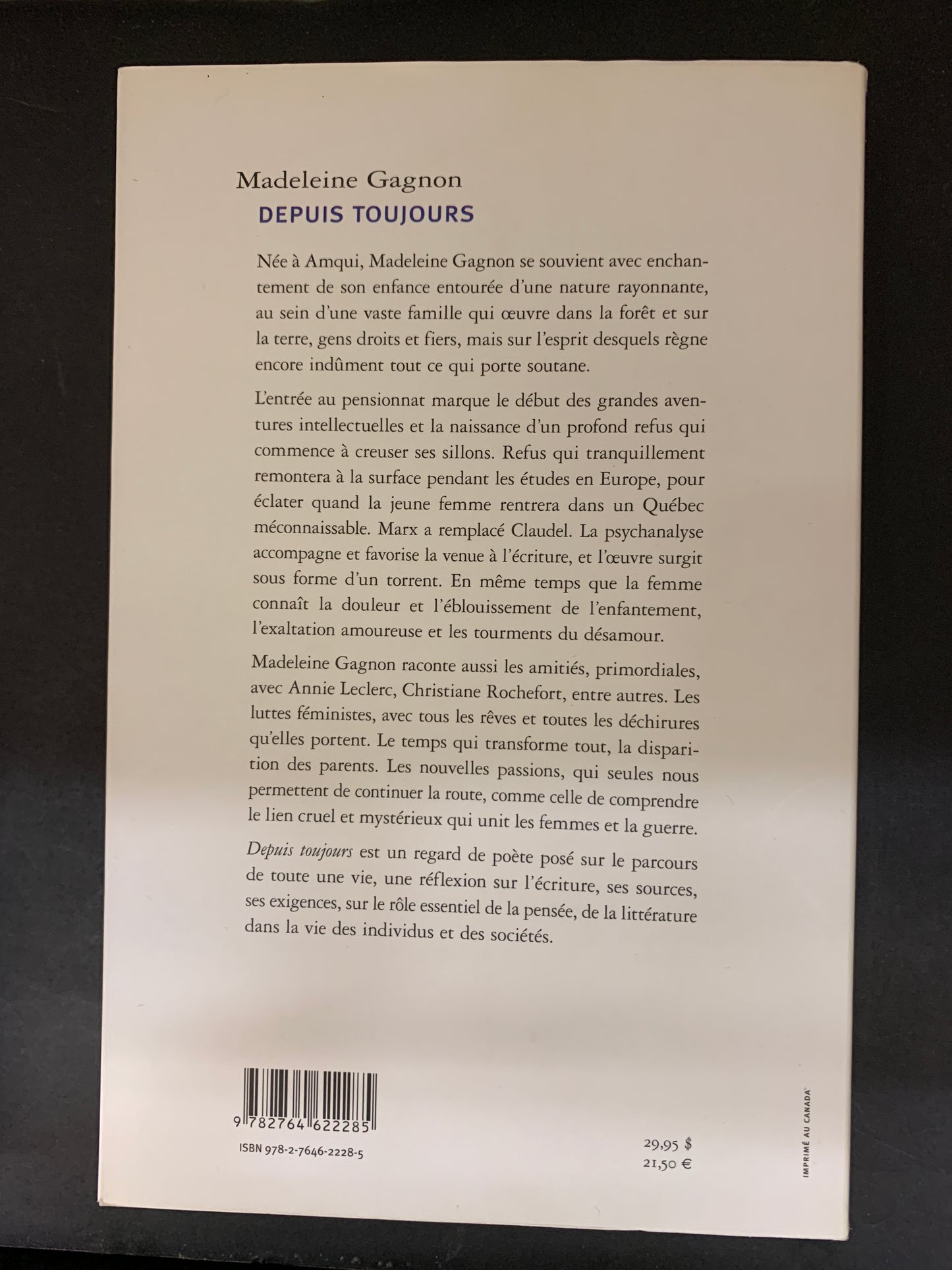 DEPUIS TOUJOURS