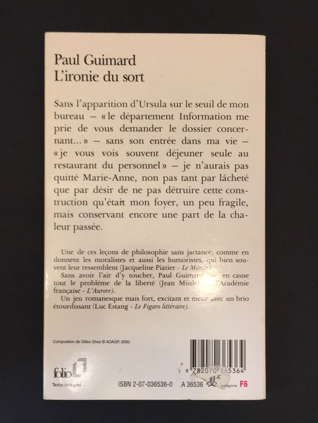 L'IRONIE DU SORT