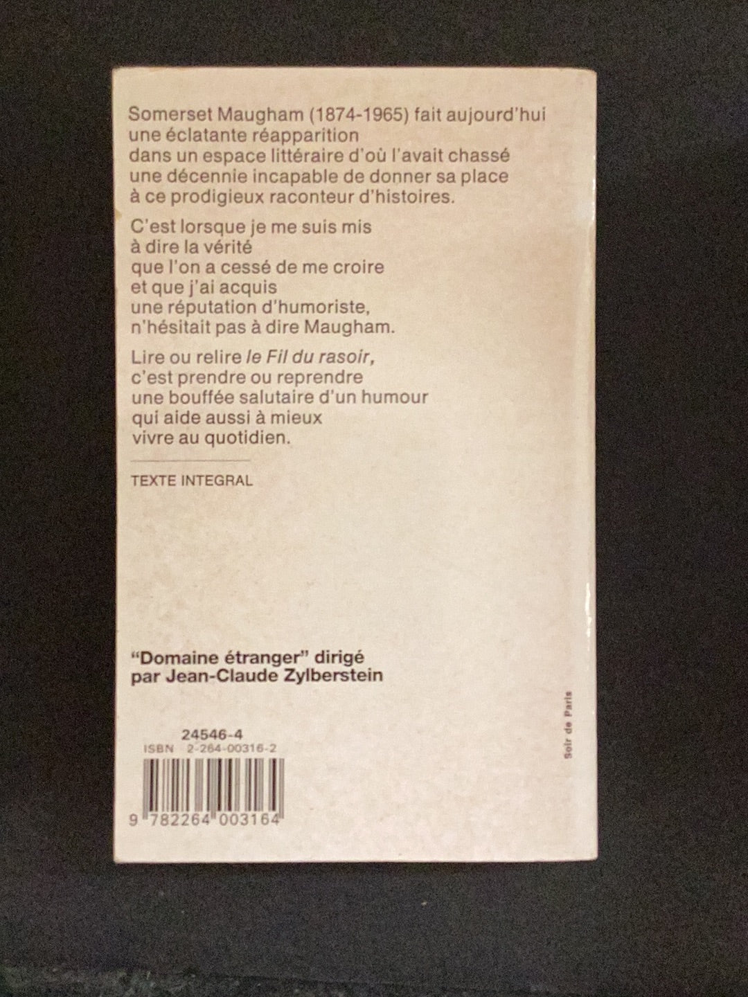 LE FIL DU RASOIR