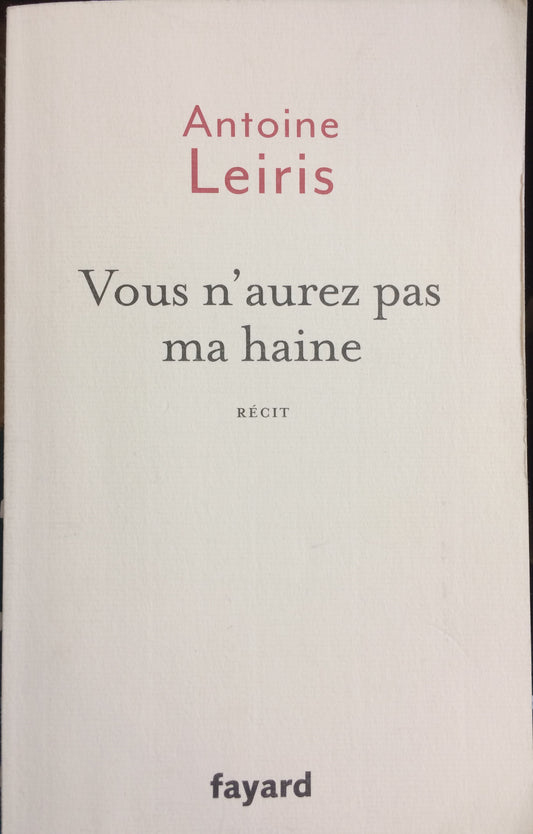 VOUS N'AUREZ PAS MA HAINE