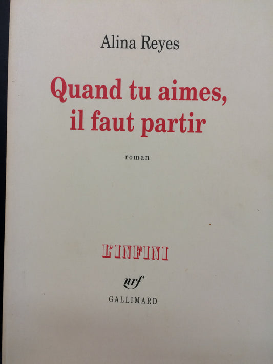 QUAND TU AIMES IL FAUT PARTIR
